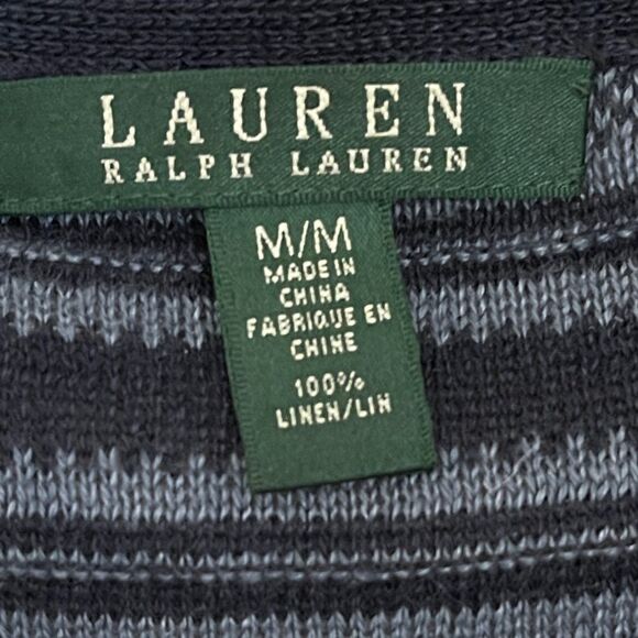Lauren Ralph Lauren Linen Wrap Top Size M - Picture 3 of 4